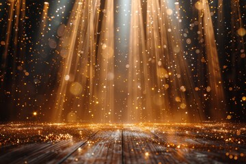 レーザー光線による舞台スポットライトの背景