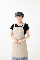 エプロン姿の女性