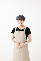 エプロン姿の女性