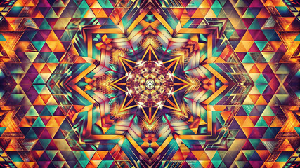 Trippy geometric colorful patterns