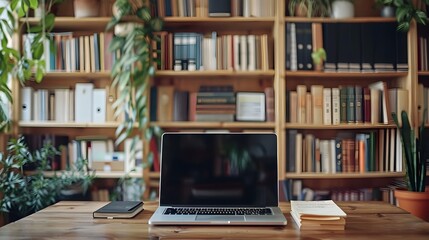 Organized Home Office Workspace for Financial Planning and Management