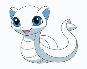  Cute Viper Vector Illustration - Cartoons, Clipart, and Line Art Design for Microstock, Adorable viper vector illustration, perfect for cartoons, clipart, and line art designs.