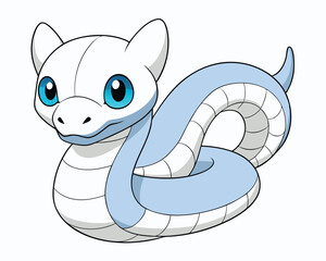  Cute Viper Vector Illustration - Cartoons, Clipart, and Line Art Design for Microstock, Adorable viper vector illustration, perfect for cartoons, clipart, and line art designs.