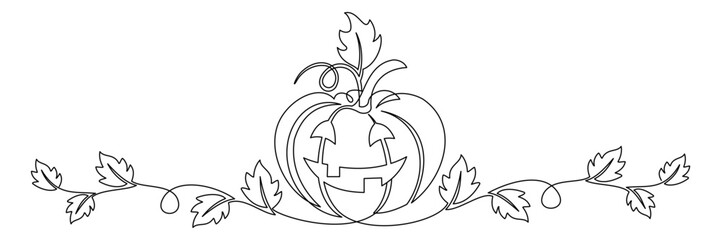halloween continuous line 
