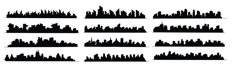Fototapeta premium Set of building vector illustration.