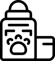 Line icon of deodorant for domestic animals neutralizing unpleasant odors