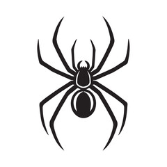 scary spider design illustration tattoo logo clean black and white vector silhouette high quality prints