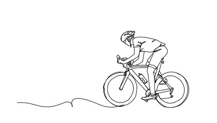 Bicycle sport in lineart style. Bicycle sport illustration for background.