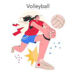 Fototapeta premium Games. Flat Vector Illustration