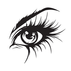 stylish eye tears beautiful elegant illustration black and white vector tattoo design for print high quality