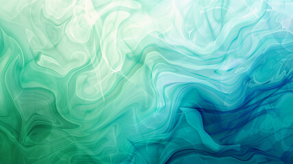 Obraz premium Abstract Fluid Art in Blue and Green