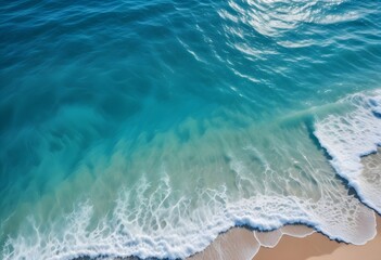 Fototapeta premium Beautiful beach scenery, high angle view of the sea