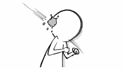 狙撃される人物のイメージイラスト　コミック