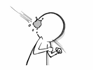 狙撃される人物のイメージイラスト　コミック