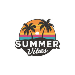 Summer Vibes Typography Design and Free Vector