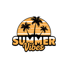 Summer Vibes Typography Design and Free Vector