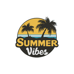 Summer Vibes Typography Design and Free Vector