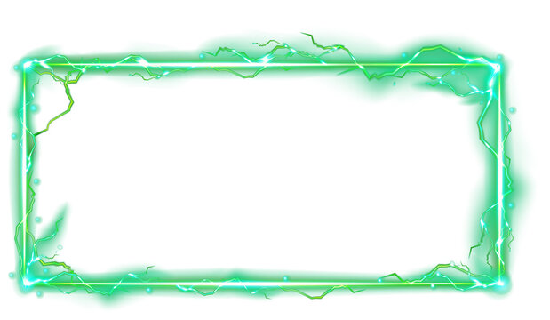 Green Lightning Border