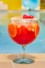 pool on a sunny summer's day