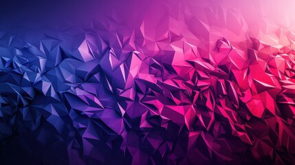 Vibrant geometric abstract background with 3D polygon shapes in gradient blue and pink hues, creating a dynamic and modern design.