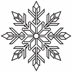 isolated silhouette symbol snowflake vector