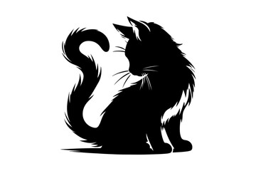 cat silhouette vector illustration