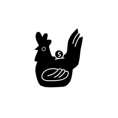 chicken piggy bank icon