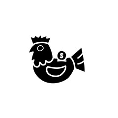 chicken piggy bank icon