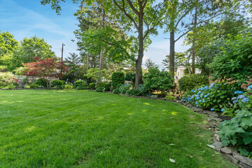 Beautiful Images of Backyard with Landscaping Pool Grass and Flowers
