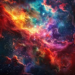 Fototapeta premium Colorful Galaxy with Stars