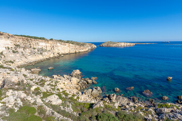 Obraz premium The Mistra Bay view in Malta