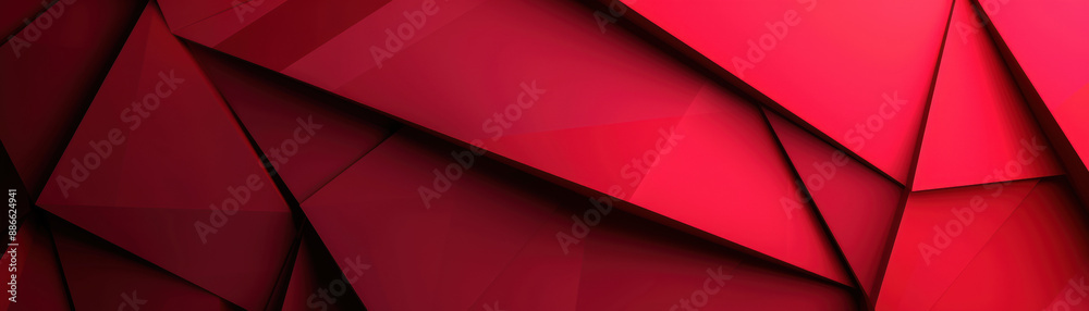 Poster abstract geometric background with overlapping red triangular shapes and shadows. modern and dynamic