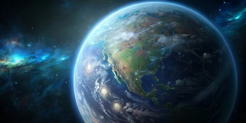 Fototapeta premium Planet Earth in the space.
