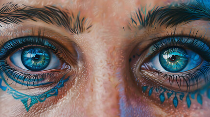 Capturing the Beauty: A Close-Up Portrait of a Girl's Beautiful Eyes