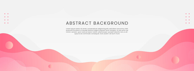 Colorful template banner with pink gradient color. Design with liquid shape. Suit for cover, poster, banner, header