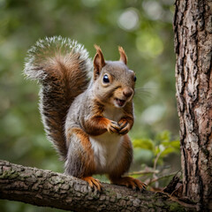 Obraz premium Photo of a Squirrel in the wilderness.