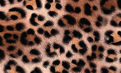Leopard Skin Texture Pattern Vector. Seamless Animal Wildlife Skin Pattern. Leopard Fur Camouflage Background.