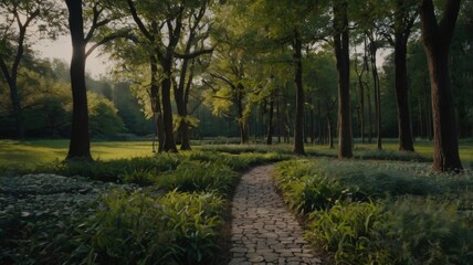 Obraz premium An abstract nature background park 