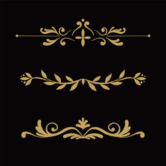 Retro classic elegant golden divider