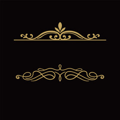 Retro classic elegant golden divider