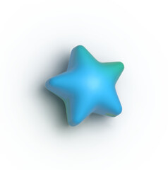 Obraz premium Unique colorful 3D star shape