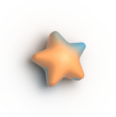 Obraz premium Unique colorful 3D star shape