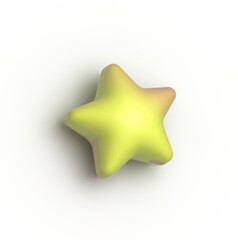 Unique colorful 3D star shape