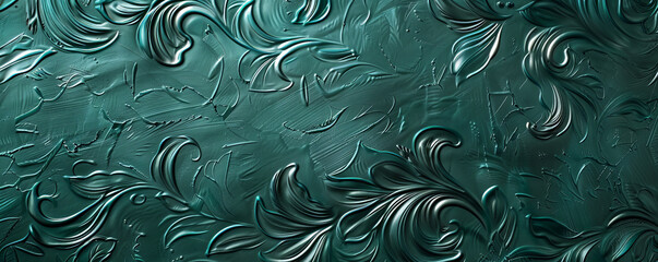 Metallic hemlock color background featuring an intricate, embossed pattern, adding a touch of elegance and texture to the surface.