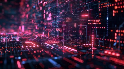 Fototapeta premium Technology, artificial intelligence, data, audio, graphics and other digital backgrounds