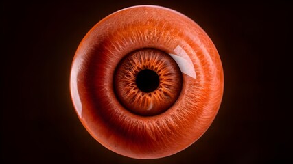 A close up of an eye with the word eye on it