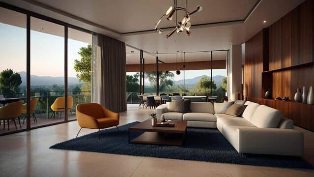 Versatile Living Room Design: A Multi-View Ultra Rendered Interior by Lumion