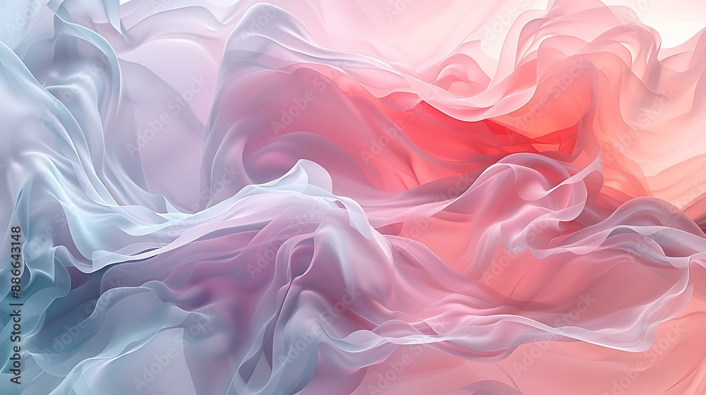 Poster soft gradient hues merging seamlessly to form a calming and fluid abstract background with subtle te