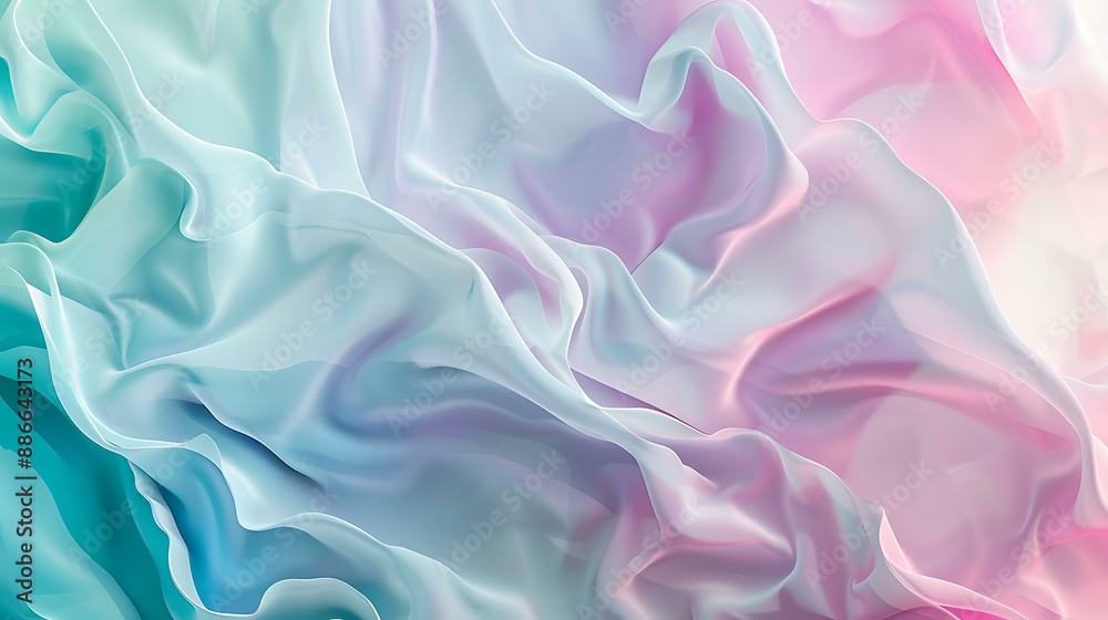 Poster soft gradient hues merging seamlessly to form a calming and fluid abstract background with subtle te