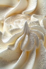 White Frosting on Cake Close Up